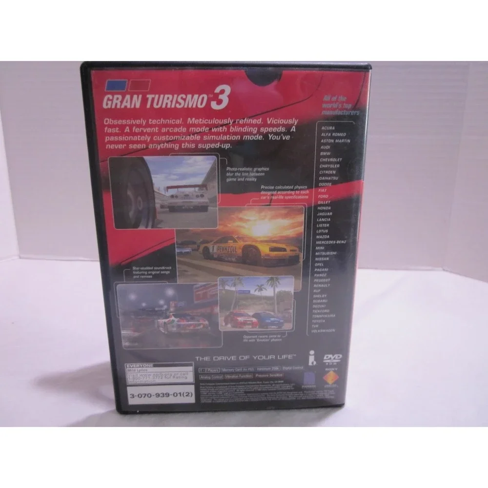 GRAN TURISMO 3 A-SPEC PlayStation 2 PS2 Complete With Manual Sony Games